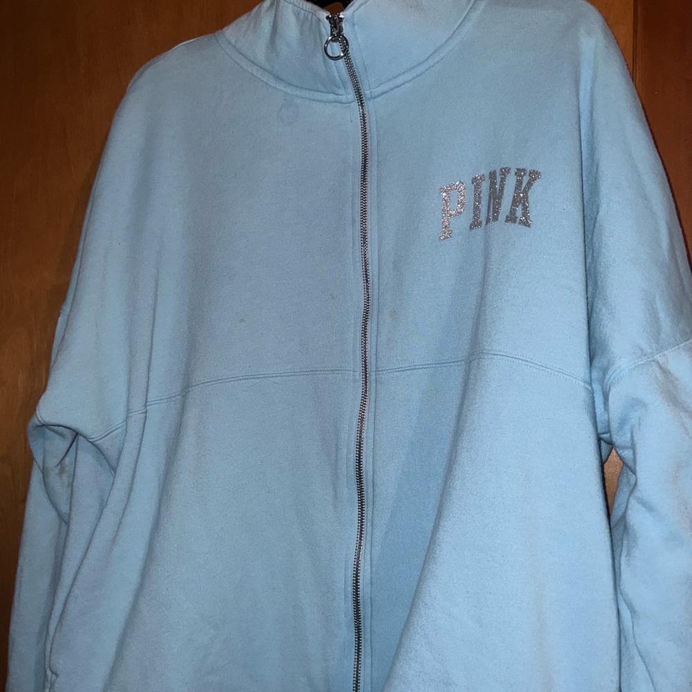 PINK Victoria's Secret Light Blue Hoodie